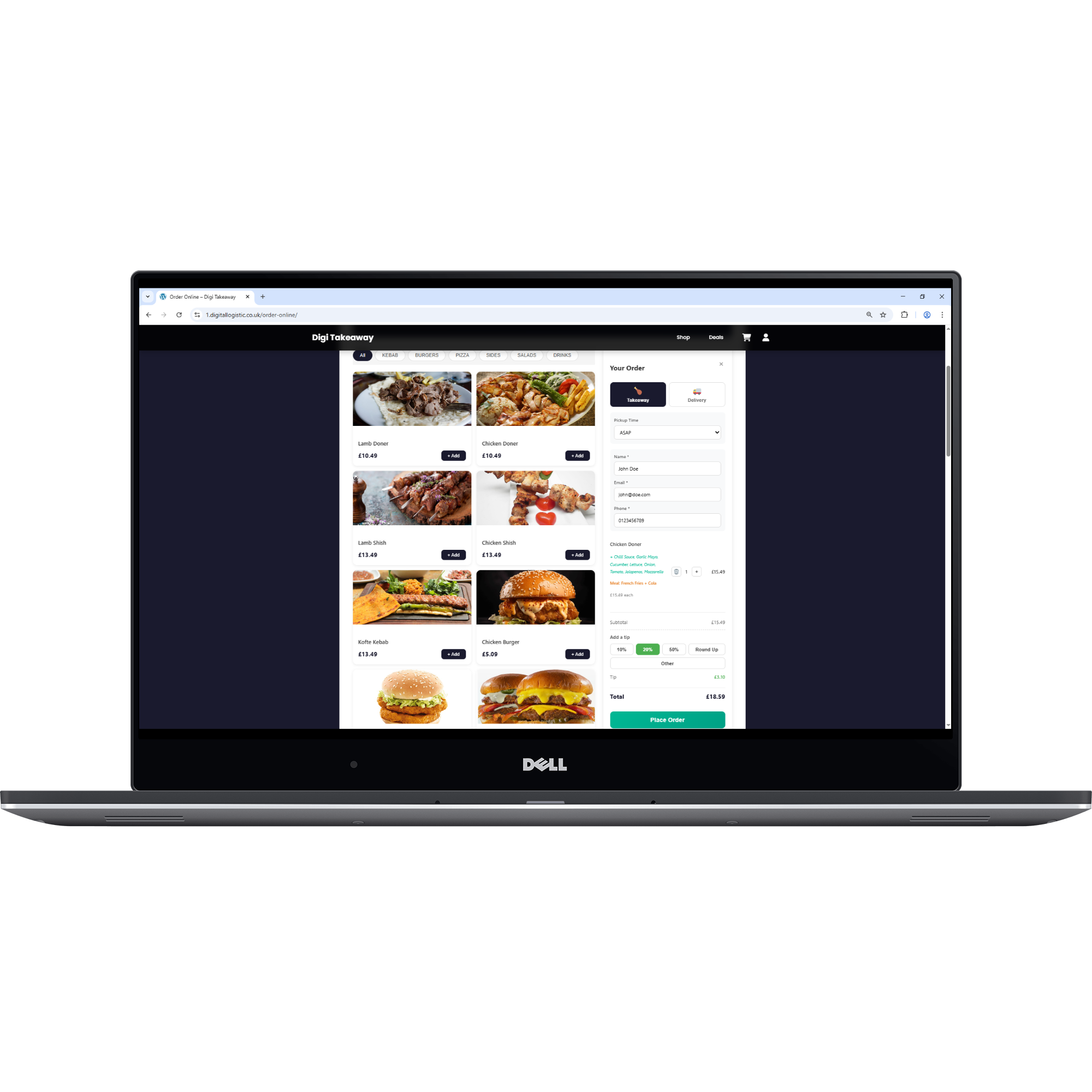 DigiPOS Website & Online Ordering
